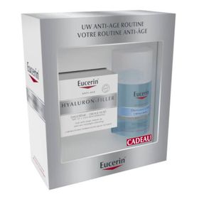 Eucerin Hyaluron-Filler Soin de jour - Peaux sèches + DermatoCLEAN Eau micellaire OFFERT