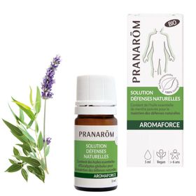 PRANARÔM - Aromaforce - Solution Défenses Naturelles - Synergie Huiles Essentielles 100% Bio - Maintient L'Immunité* - 5 ml