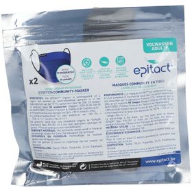 epitact® Masques Community en Tissu Adulte 2 pièces