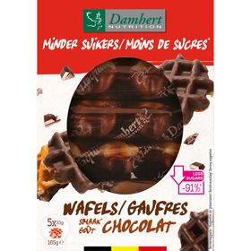 Damhert Moins De Sucres Gaufres au goût de chocolat