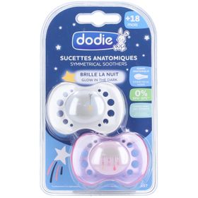 Dodie Anatomische Schnuller Nacht Rosa 6 Monate