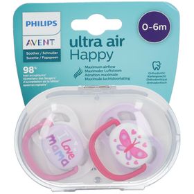 AVENT Sucette ultra air Happy Girl 0-6 Mois (Couleur non sélectionnable)​