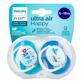 AVENT Sucette ultra air Happy Papa 6-18 Mois (Couleur non sélectionnable)​