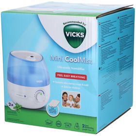 Vicks® Mini Cool Mist Humidificateur d'air à ultrasons avec 2 pastilles de menthol