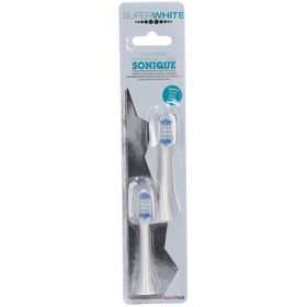 SUPERWHITE Recharges pour brosse à dents sonique - Blanc
