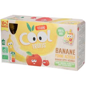 VITABIO Cool Fruits - Gourdes de fruits Banane Pomme Acérola Bio