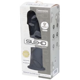 SILEXD Premium Silikon Dildo Modell 2 Schwarz 23 cm
