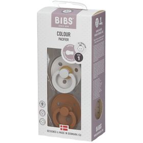 BIBS® BIBS COULEUR Beruhigungssauger Haselnuss - Blume 0 - 6 Monate Größe 1