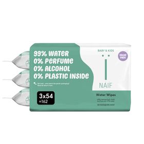 NAIF Lingettes sans plastique pour bébé et enfants