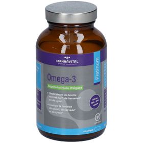 MANNAVITAL Oméga-3 Huile d'algues Platinum végan