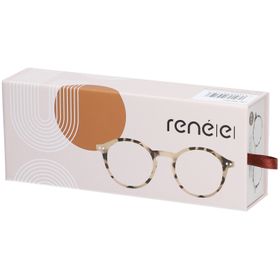 renēel lunettes de lecture unisexes RE-Y Vanilla Latte Tortoise +2,5