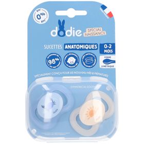 Dodie Anatomische Schnuller Blau-Beige 0-2 Monate