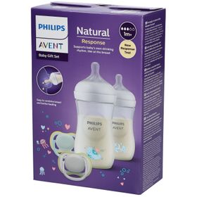 PHILIPS Avent Natural Response Set cadeau 2 biberons et 2 tétines SCD837/11