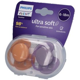 Philips Avent Ultra Soft Sauger Violett-Orange 6-18 Monate