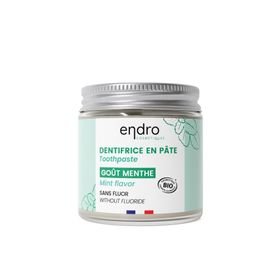 ENDRO Dentifrice à la menthe bio en bocal