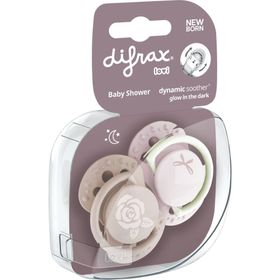 DIFRAX Tétine Dynamic Baby shower rose-blanc 0-2m