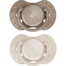 DIFRAX Tétine Dynamic Harmony Crème - marron clair 0-3m