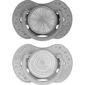 DIFRAX Tétine Dynamic Harmony Gris Clair - Gris foncé 6-18 mois