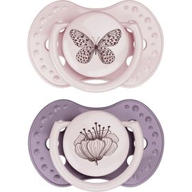 DIFRAX Tétine Dynamic Botanic Rose - Violet 0-3mois