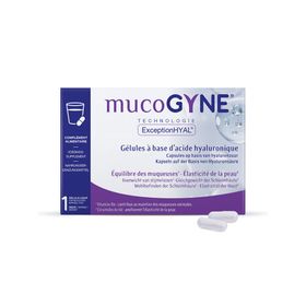 MUCOGYNE® Gélules à base d'acide hyaluronique - Équilibre des muqueuses & Élasticité de la peau