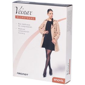 Enovis™ Veinax Microtrans Medizinischer Kompressionshalbstrumpf 3 Long Schwarz Größe 2