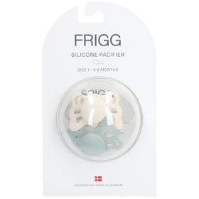FRIGG Silikon Schnuller Schmetterling Creme - Salbei 0-6 Monate