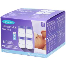 Lansinoh Flacons de Conservation pour Lait Maternel 4x160ml