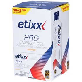 Etixx Double Carb Energy Gel Pro Line + Koffein Mango