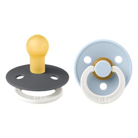 BIBS Sauger Duo Glowdark Eisen/Hellblau Duo 2 Monate und älter