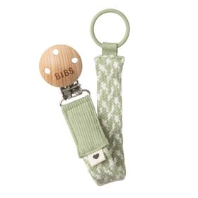 BIBS Fopspeenketting geflochten Salbei/Elfenbein