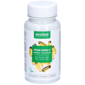 Purasana Vegan Omega-3 algenolie 30 softgels