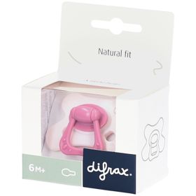 Difrax Sucette Naturelle 6m+ Beere Rosa Hase