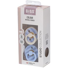 BIBS Studio Colour Schnuller Gr. 2,  6-18 Monate, baby blue/dusty blue