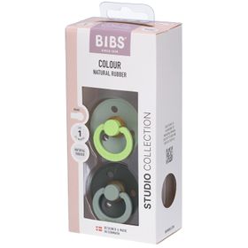 BIBS Studio Duo Fusion Schnuller Matcha/Grün Größe 1 | 0-6 Monate