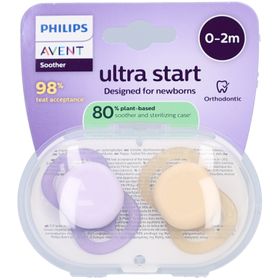Philips Avent Ultra Start Schnuller 0-6 Monate, Pfirsich/Lila