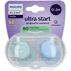 Philips Avent Ultra Start Schnuller 0-6 Monate, Grün/Blau