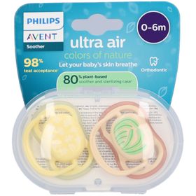 Philips Avent Ultra Air Sucette +0m Air design beige
