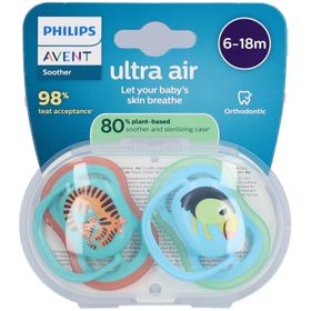 Philips Avent Sucette +6m Air léopard/toucan