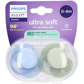 Philips Avent Schnuller +0m Soft Hellblau/Grün