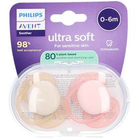 Philips Avent Schnuller +0m Soft rosa/beige