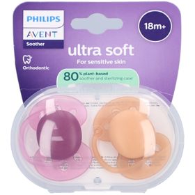 Philips Avent Ultra Air Schnuller +18m Soft Fuchsia/Pfirsich