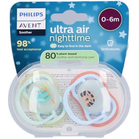 Philips Avent Schnuller +0m Faultier-Luft/Löwe