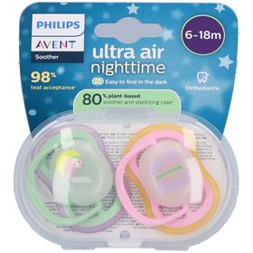 Philips Avent Schnuller +6m Air Night Vogel/Schmetterling