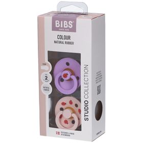 BIBS Studio Colour Runde Schnuller 6–18 Monate Ladybug Violet Sky
