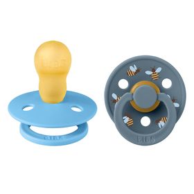 BIBS Studio Duo Garden Sucettes Bee Blue/Breeze Taille 3 | 18+ Mois