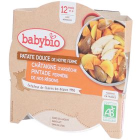 Babybio® Patate Douce, Châtaigne d'Ardèche, Pintade Fermière