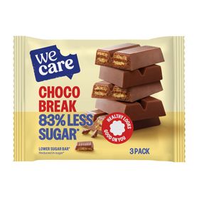WE CARE Choco Break - Mit Schokolade überzogene Waffeln mit geringem Zuckergehalt