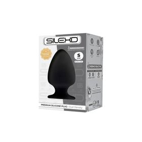 SilexD Plug Premium en Silicone Noir Small Modèle 1 (9 x 5,2 cm)