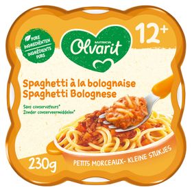 Olvarit Assiette 12m+ Spaghetti à la Bolognaise