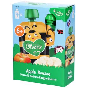 Olvarit | Trinkflasche Obst | Baby Ab 6 Monate| Apfel Banane